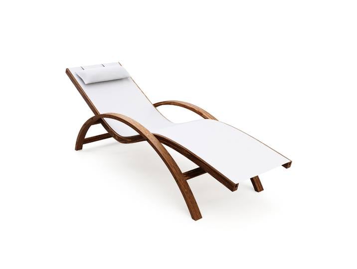Sonnenliege Holz SOLE weiss