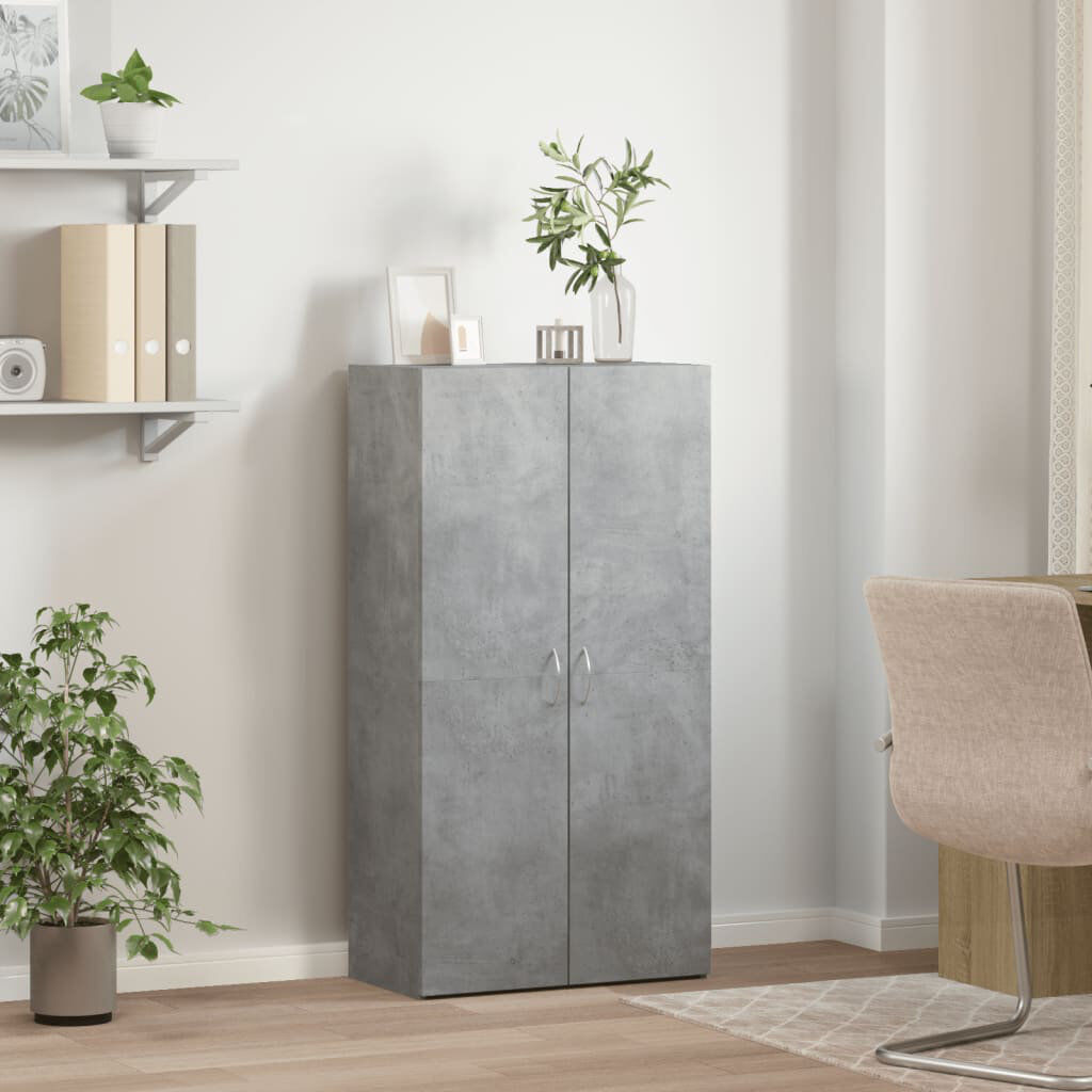 Alpen Home Storage Cabinet Concrete Grey 115cm H X 60cm W X 32cm D