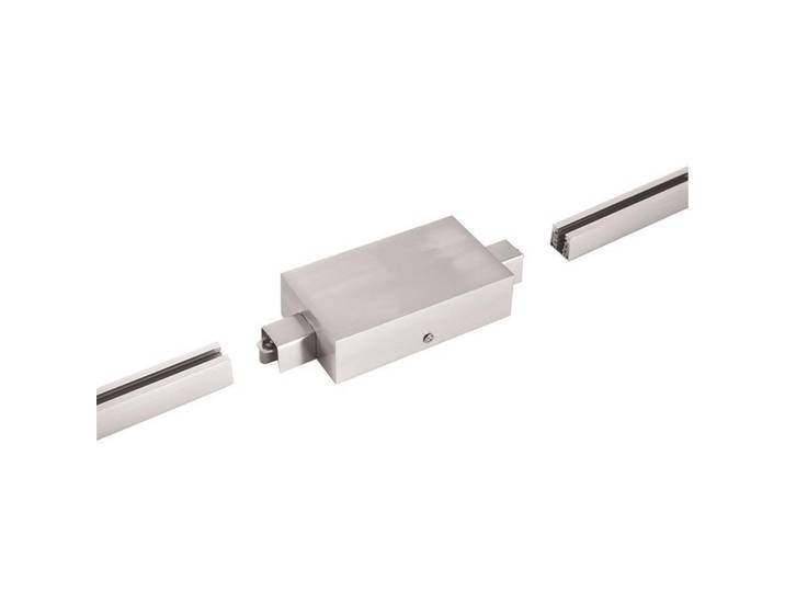 Fischer & Honsel Schienensystem-Einspeiser, Nickelfarben, Metall, 8.5x4x21 cm, Lampen & Leuchten, Leuchtenzubehör