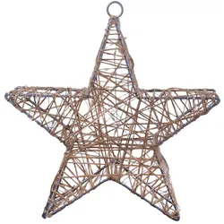 LED Stern Weihnachtsdeko XMAS Wohnzimmerdeko Fensterdeko Metall Textil D 25 cm