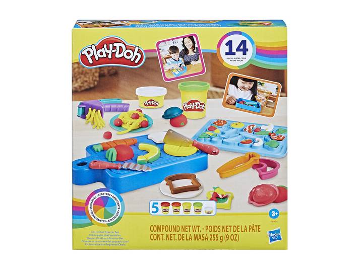 Play-Doh Kit du petit chef cuisinier, pâte à modeler, 14 accessoires de cuisine, jouets préscolaires