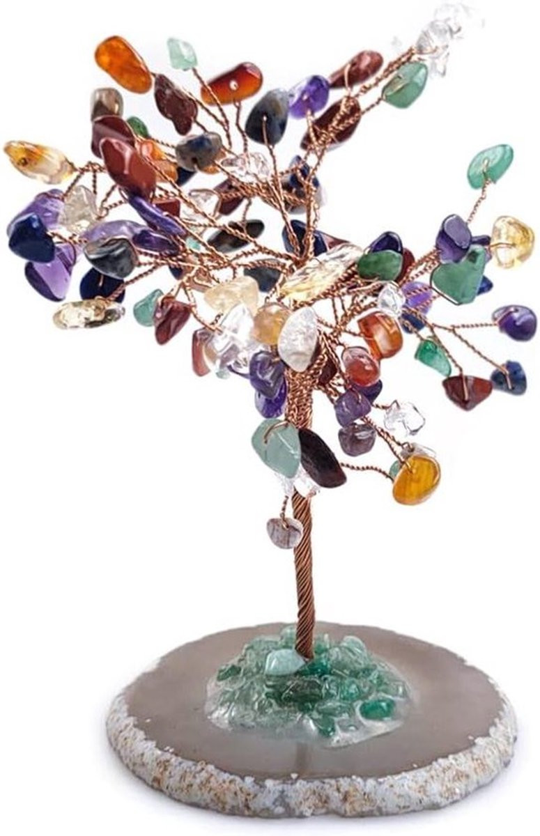 Chakra Edelsteen Boom voor Energy Healing en Feng Shui - Kleurrijk