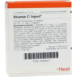 VITAMIN C INJEEL Ampullen 10 St Ampullen