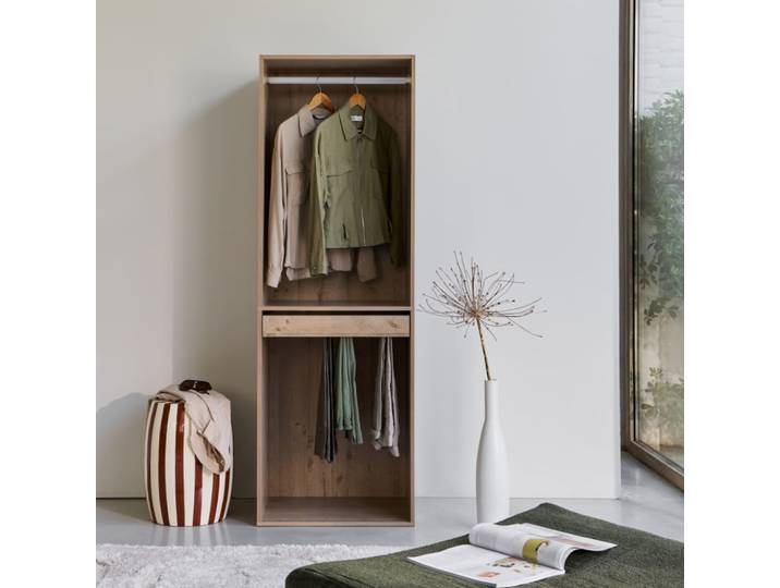 Module dressing penderie naturel