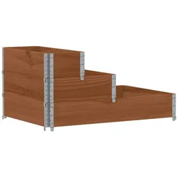 Helloshop26 - Hochbeet/Pflanzkasten für Pflanzen Blumen Terrasse Garten 3 Ebenen 120 x 80 cm massives Kiefernholz braun 02_0039890
