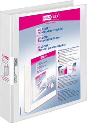 VELOFLEX Ringbuch VELODUR, A4, 2-Ring-Mechanik, Rückenbreite 42 mm, weiß