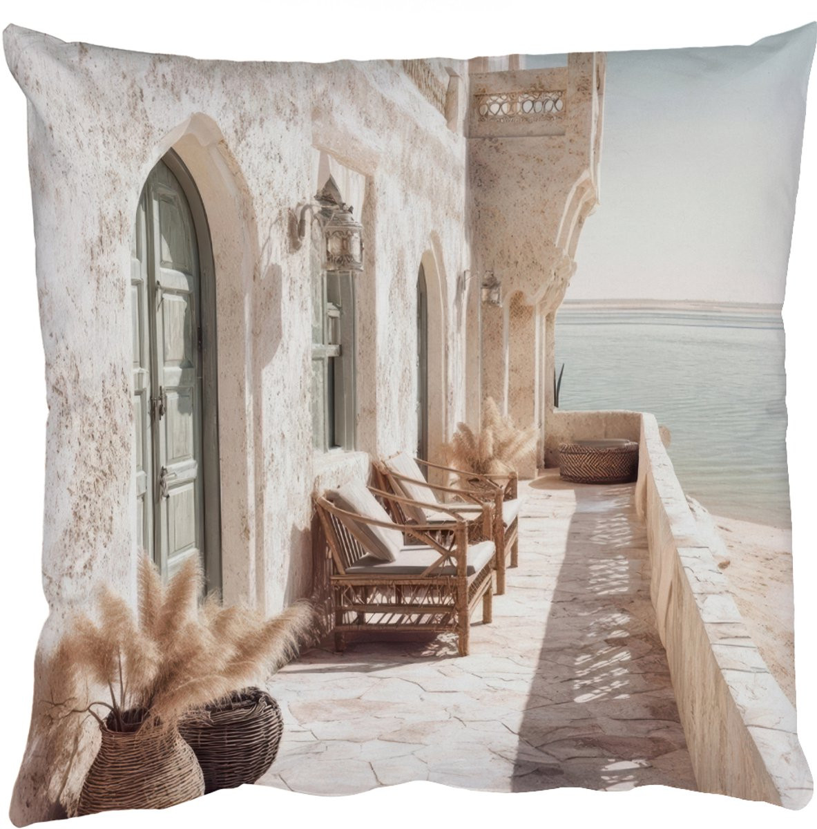 PillowMonkey Sierkussen Beige 60 x 60 cm