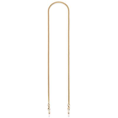Brillenkette BRUNO BANANI "Schmuck Geschenk - Perfekt zu Brille und Sonnenbrille", gold (gelbgoldfarben), Tragebänder, HerrenL:75cm, Aluminium, Messing, Silikon, als Maskenkette tragbar, L:75cm