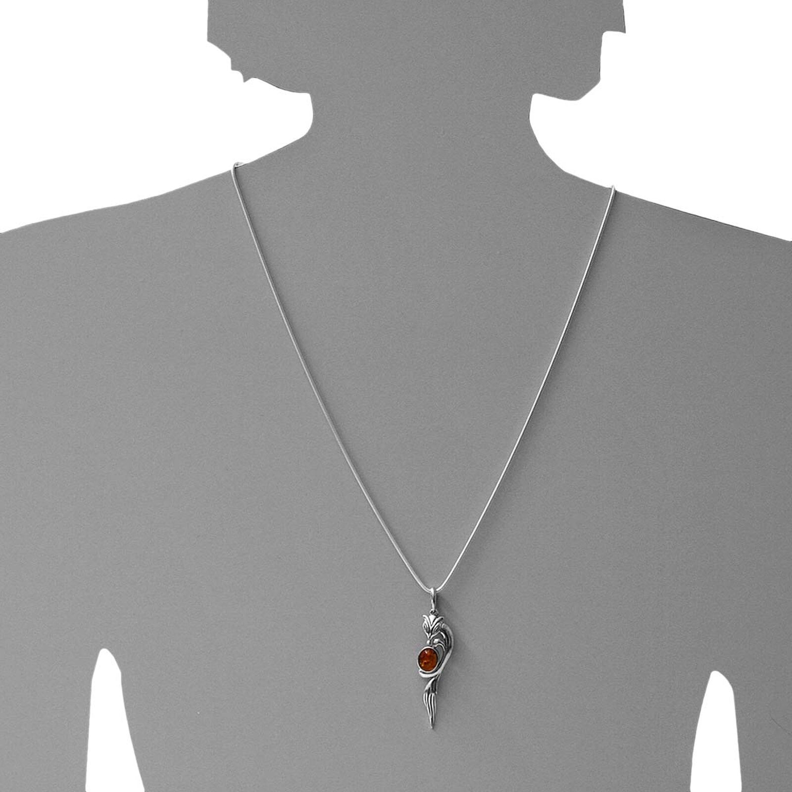 Kettenanhänger OSTSEE-SCHMUCK "Ostsee-Schmuck Anhänger Fuchs Anhänger Fuchs", weiß (weiß, neutral), Schmuckanhänger, Damen, 60 x 15mm, Silber 925 (Sterlingsilber), 4 g, Kettenanhänger