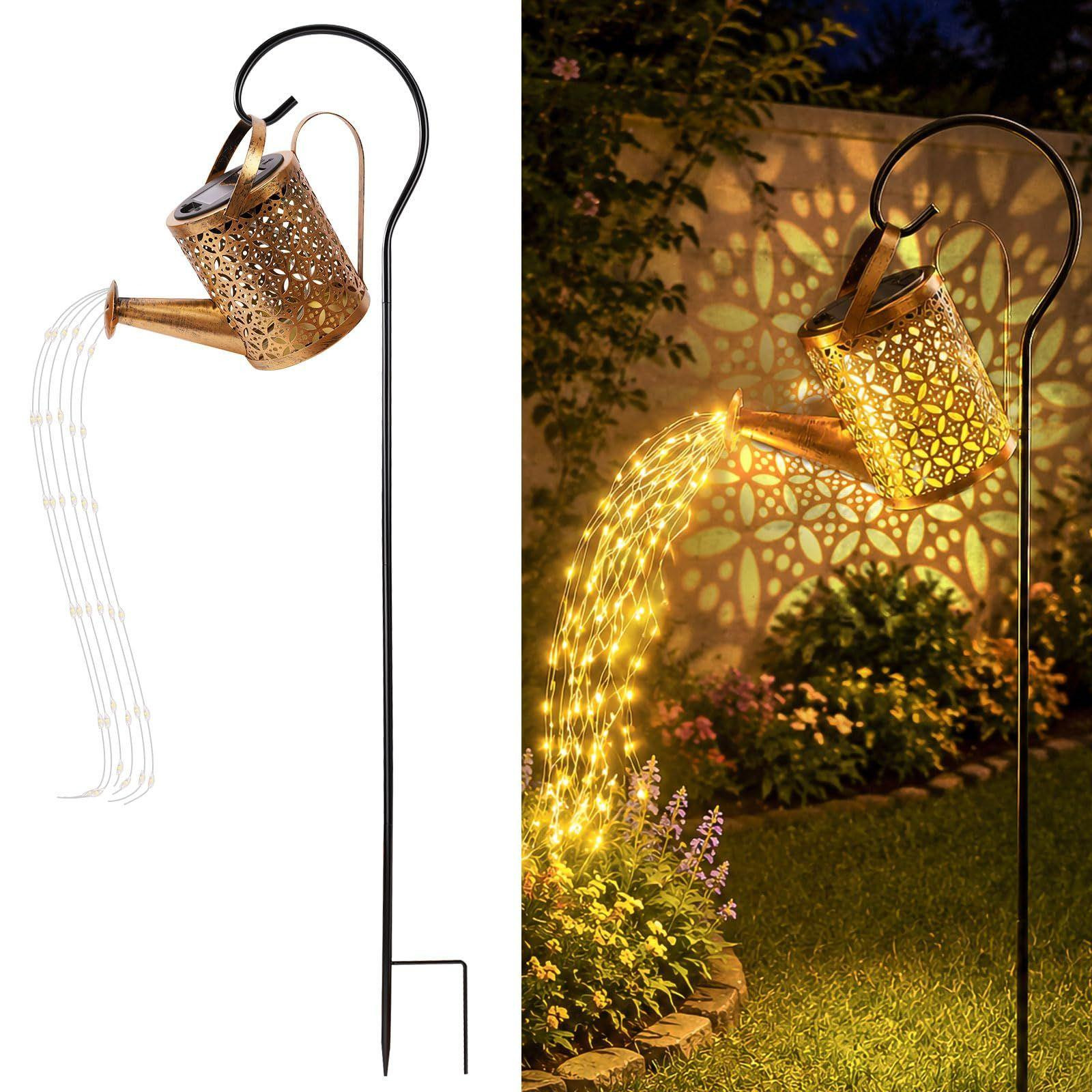 Lustrens LED zonnekleurige tuinverlichting met haak voor tuin en terras