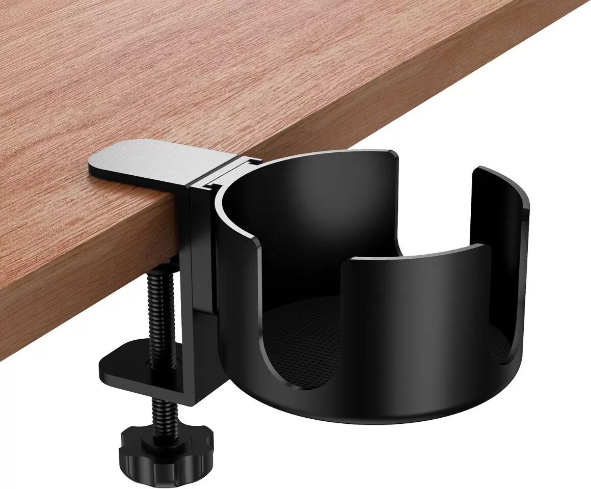 INF Porte-gobelet de bureau avec support pour casque - Rotation à 360°