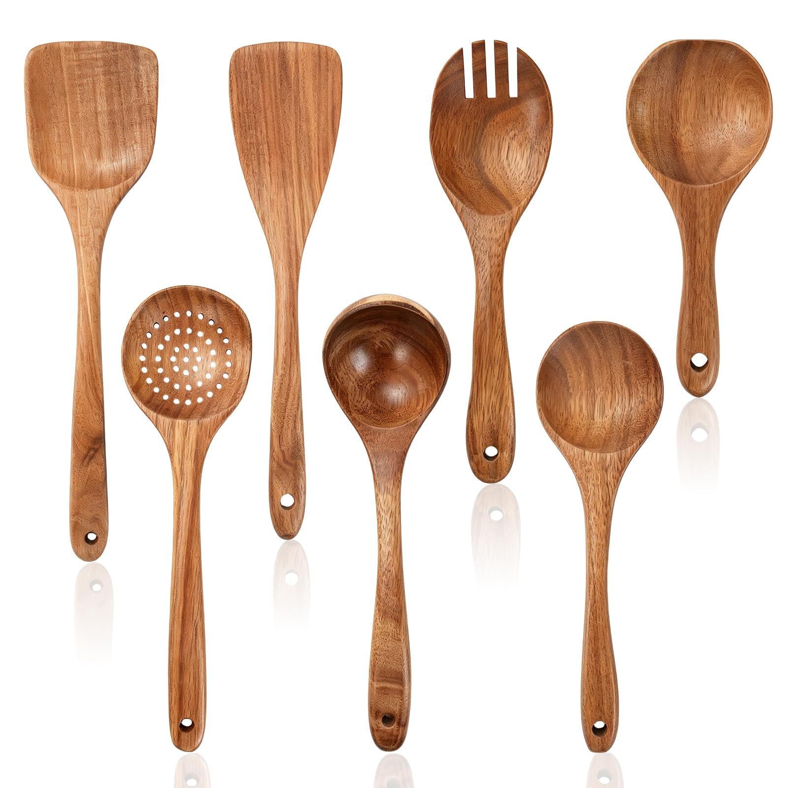 Dripio Kookgerei set van hout, 7 delen