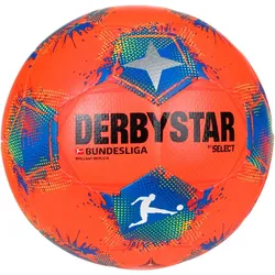 DERBYSTAR Bundesliga Brillant High Visible Winter Fußball Trainingsball 2025/26 orange/blau 5