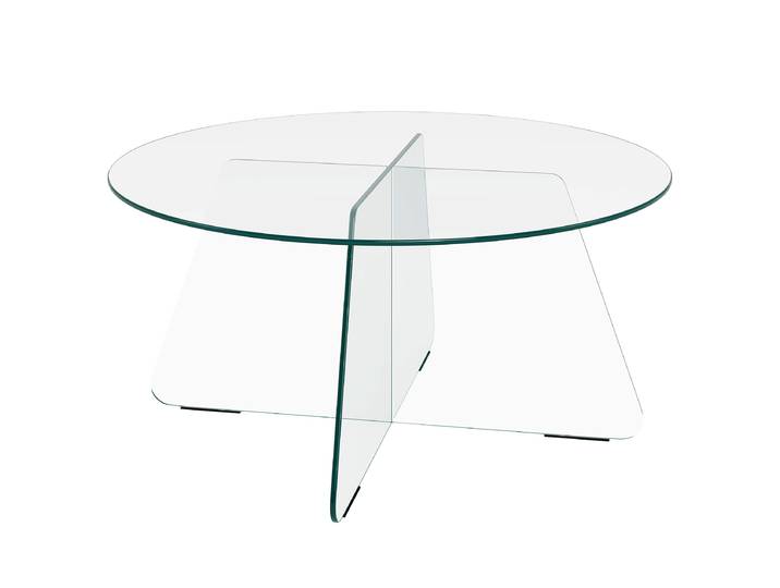 Couchtisch Shaws Ø 80cm Durchsichtig/Durchscheinend