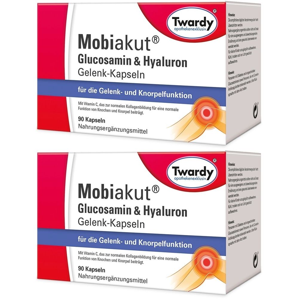 Mobiakut Glucosamin & Hyaluron Gelenk-Kapseln 2x 2x90 St Kapseln