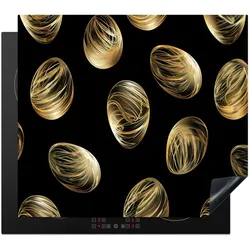 HERDABDECKPLATTE Eier - Gold - Muster Abdeckung Glaskeramikkochfeld 59x51 cm