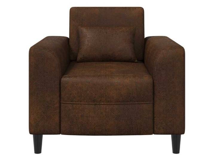 Brun Chaise confortable LEMON Fauteuil Marron Simili daim Pour maison/bureau_22173