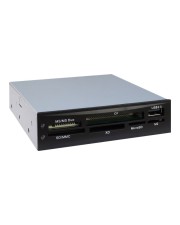 Inter-Tech Nitrox Multi Card Reader CI-02 Kartenleser 8,9 cm 3,5 Zoll CF I II MS PRO Microdrive MMC SD Duo xD TransFlash microSD SDHC Micro USB 2.0 (88884088)