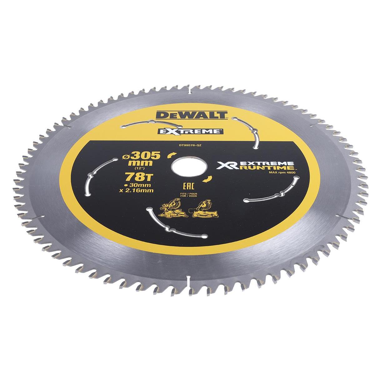 DeWalt FLEXVOLT Mitre Saw Blade 305mmX30mmX78T (DT99576-QZ)