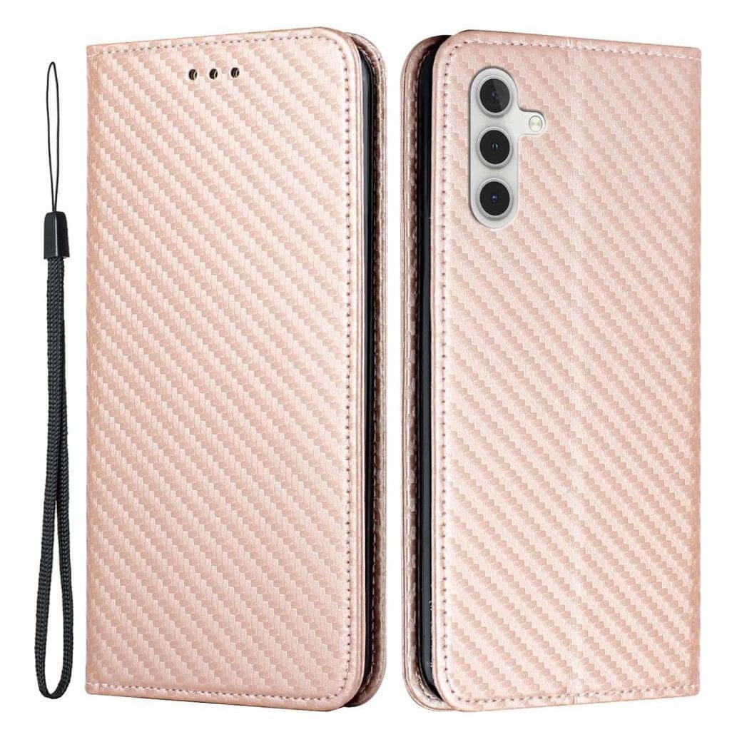 Cover-Discount Carbon Look Flip Case rosa (Samsung Galaxy S24+) (660172121B)