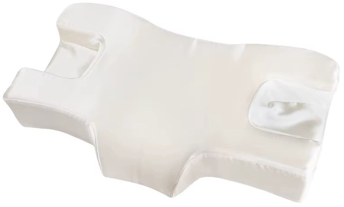 Rimmo Orthopedisch Beauty Kussen - Wit Anti-rimpel Kussen van Traagschuim voor Nek en Gezicht