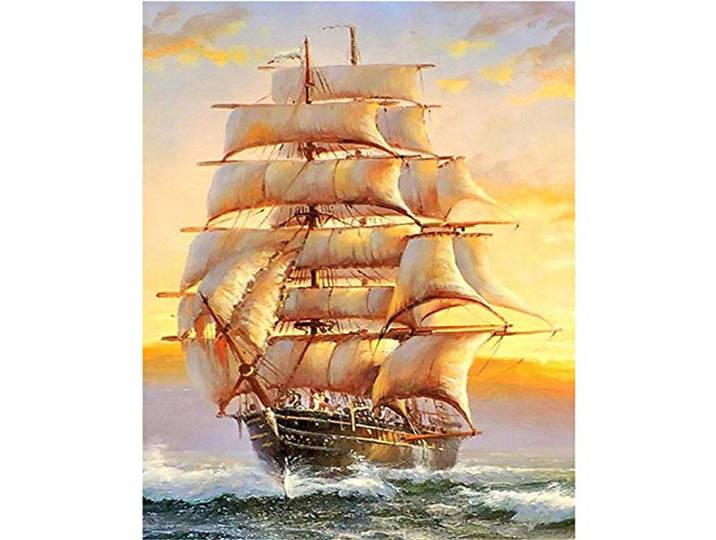 Yingxin34 Puzzle 5000 Teile Segelschiff auf dem Meer Jigsaw Spiel Erwachsene Kinder Familie Dekompression Spielzeug-61.61x41.53 Zoll (156.5 x 105.5cm)