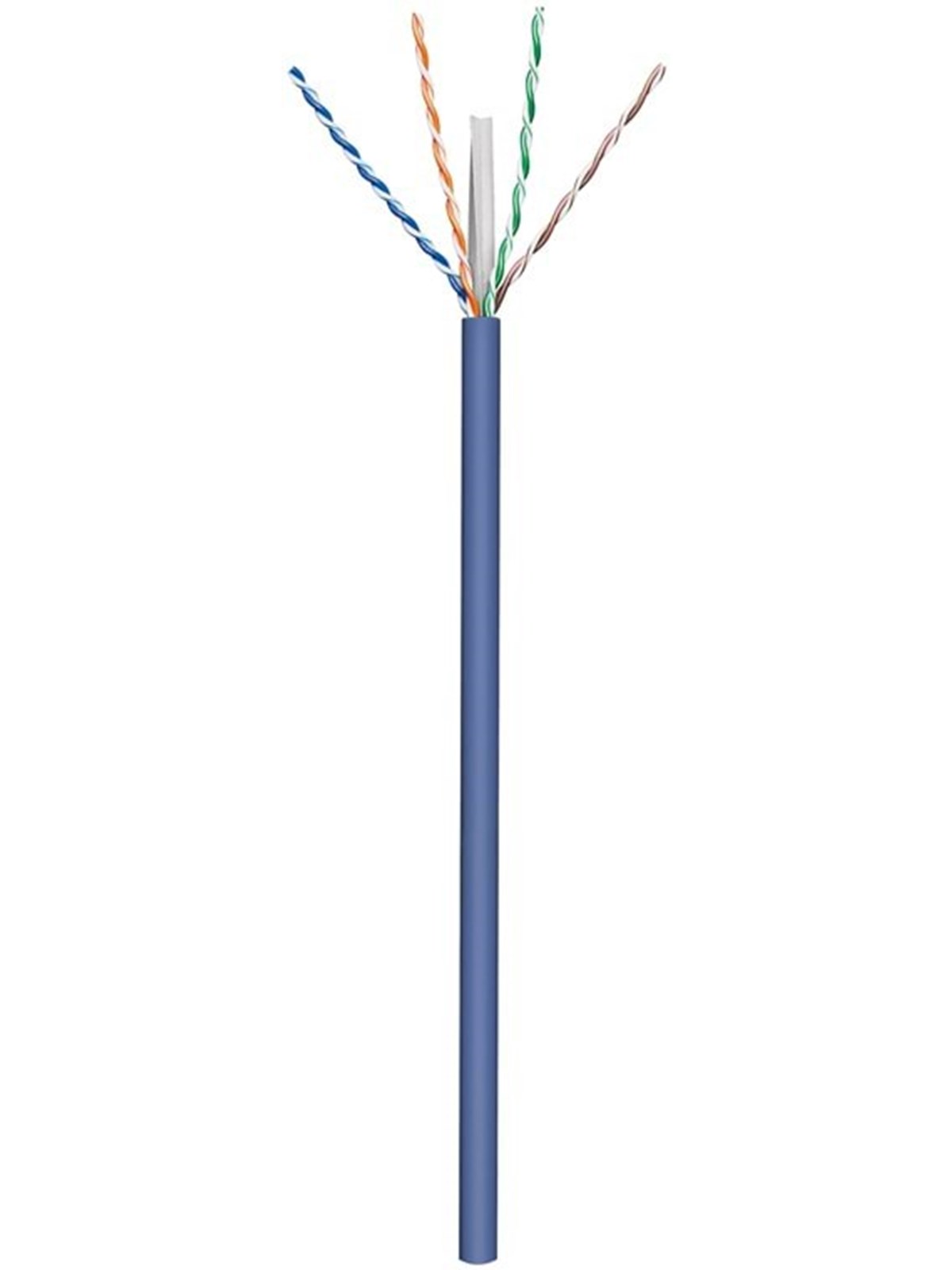 Pro CAT 6a network cable U/UTP - Blau - 50m