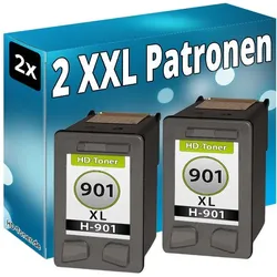Druckfuxx, Druckerpatrone, SET 2x DRUCKER PATRONEN für HP 901 XL OFFICEJET J4580 J4600 J4624 J4660 J4680C
