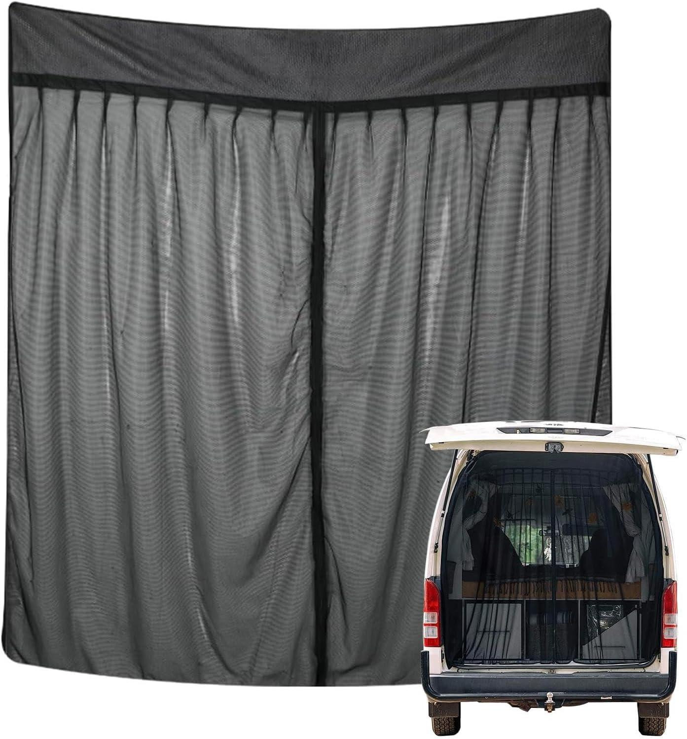 Merkloze Camper Hordeur van Zwaar Polyester Gaas, Eenvoudig te Installeren