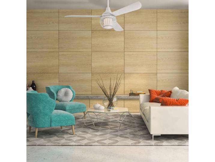 Westinghouse Graham Deckenventilator, weiß, weiß / opal, für Wohn- / Esszimmer, Holz, Modern