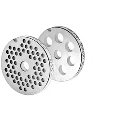 WOLFCUT Fleischwolfscheibensatz 3,5 mm + 10 mm Bohrung kompatibel mit allen gängigen Fleischwolf Marken Größe 5