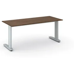 Büroschreibtisch PRIMO FLEXIBLE, 180x80 cm, Nussbaum