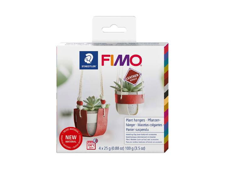 Fimo Set Pflanzenhänger Leder-Effekt