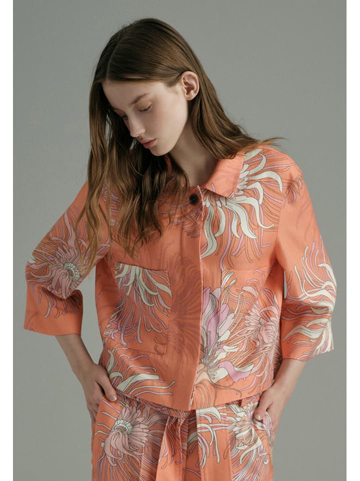 More & More Bluse in Orange/ Rosa - 34