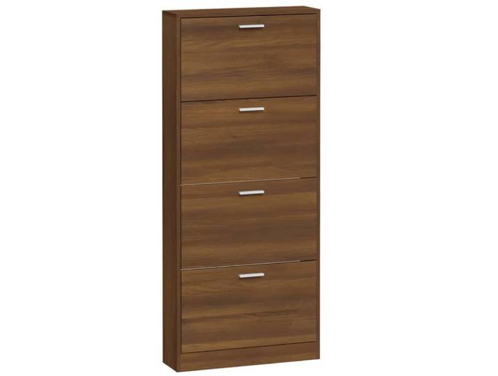 Armoire à chaussures range 59 x 17 x 150 cm bois marron