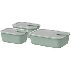 Mepal Frischhaltedosen-Set  Easyclip 2.0 ¦ Kunststoff ¦ Maße (cm): B: 14,1 H: 14,2
