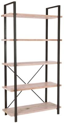 "SAFAVIEH Chantel 33.7-Inch Wood Bookshelf, Red Maple, Rustic - 33.7"" x 14.5"" x 65"""