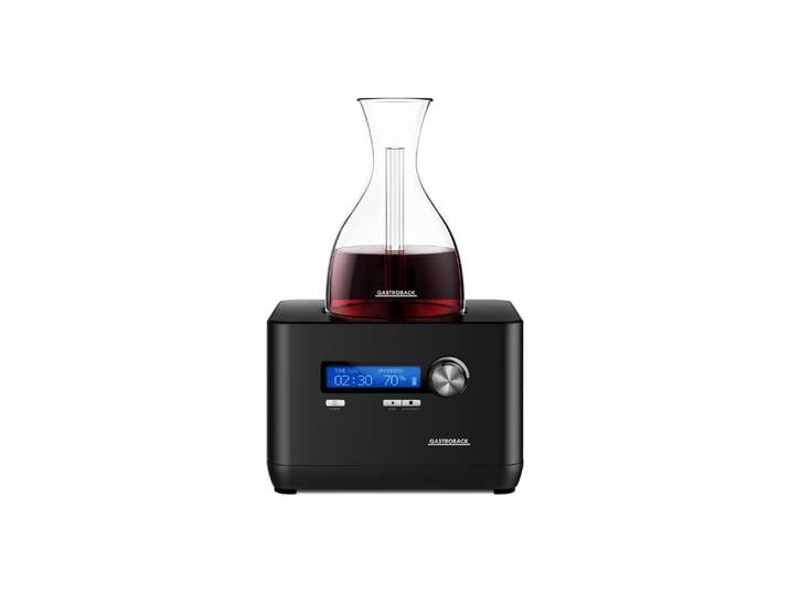 Home Sommelier GASTROBACK Gastroback , schwarz (schwarz, transparent), H:36,5cm Ø:20cm, Edelstahl, Automatik-Weinbelüfter, Home Sommelier, Karaffe