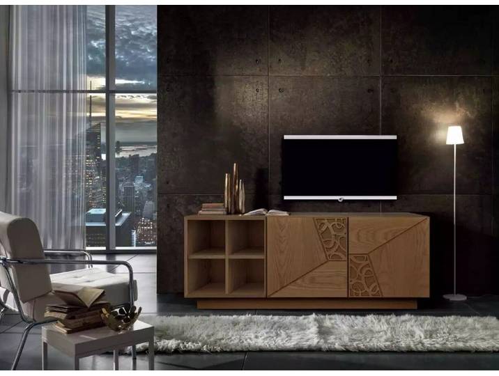 Xlmoebel Sideboard Luxus-Sideboard aus Holz mit schwingenden Elementen in edler Optik (Sideboard, 1 St., Sideboard), Hergestellt in Europa