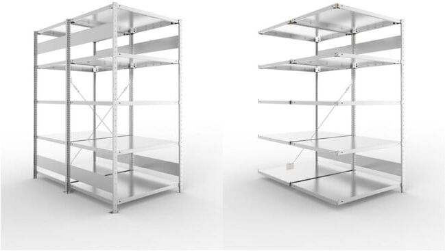 Meta Set S3 CLIP 230 DGR 2000 x 1000 x 800 vzk + S3 CLIP 230 Doppel-Anbauregal