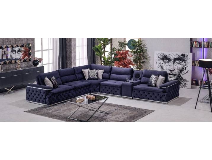 JVmoebel Chesterfield-Sofa Elegantes lila Chesterfield Sofa mit USB-Anschluss und Knopfdesign, Packung, Made in Europa