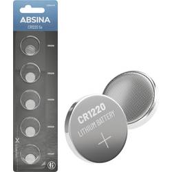 Absina Knopfzelle CR1220 3 V 5 St. Lithium 401046