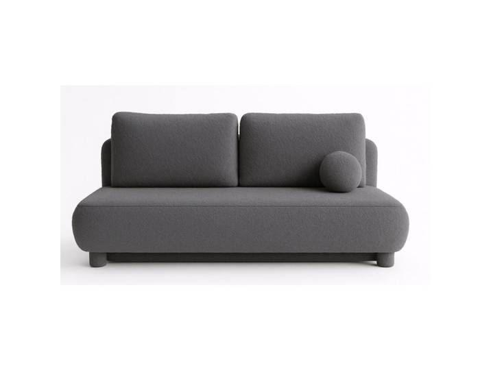 Sepro Meble Sofa Dunkel Anthrazit Maja Mit Schlaffunktion Boucle, Grau, 209x96x96 cm, Wohnzimmer, Sofas & Couches, Sofas