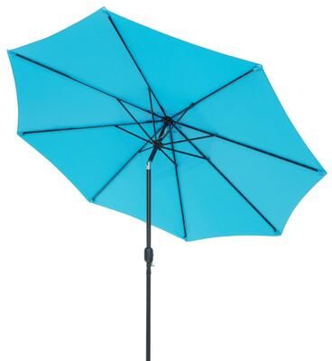 Costway 10 Feet Outdoor Patio Umbrella with Tilt Adjustment and Crank-Blue
