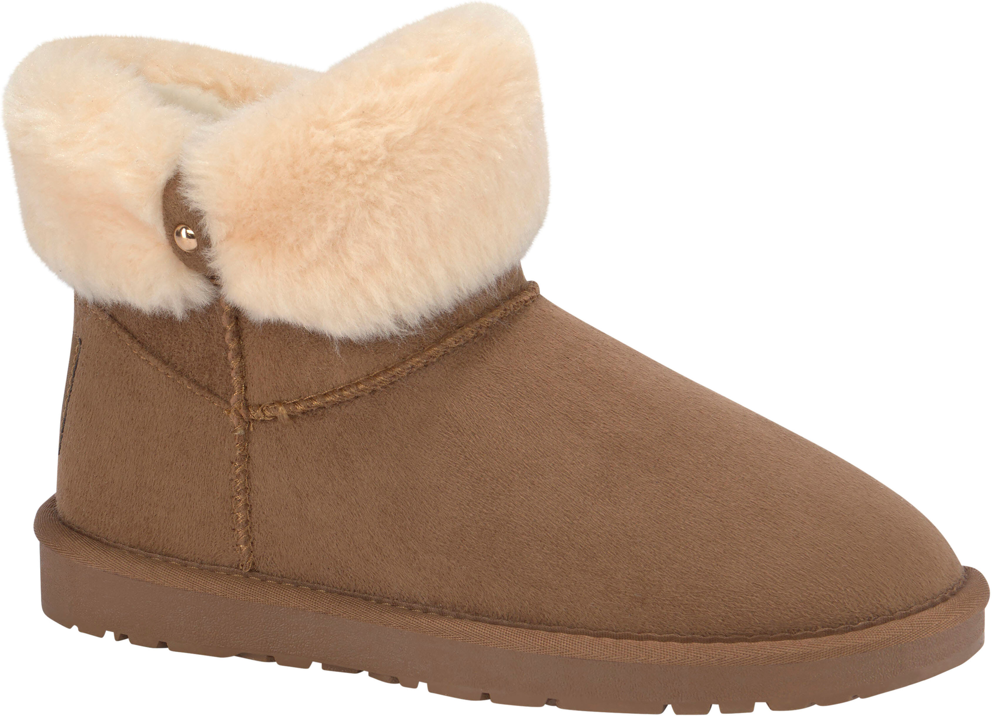 Schlupfboots O'NEILL "JENNER WOMEN MID", Damen, Gr. 37, gefüttert, braun (cognac), Textil, Schuhe Schlupfboots, Winterboots, Snowboots, Winterschuhe, gefüttert cognac 37, gefüttert