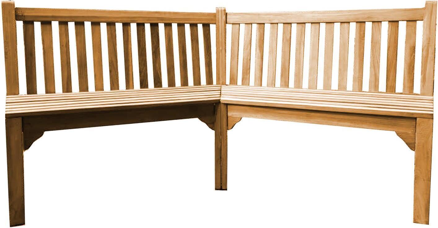 Eckbank Tandil ohne Armlehnen Teak Massivholz 180 x 180 cm