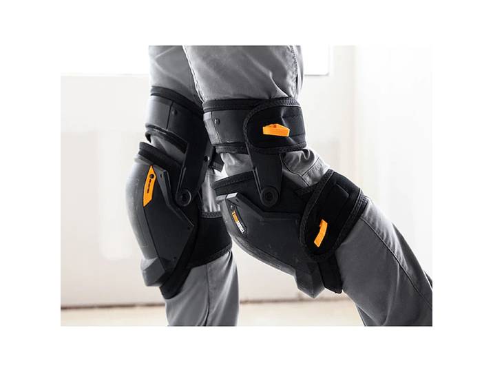 TOUGHBUILT Genouillères en silicone antidérapantes de couleur unie, Genouillères de sécurité pour le travail, Équipement de protection imperméable pour les genoux TBL-KP-G