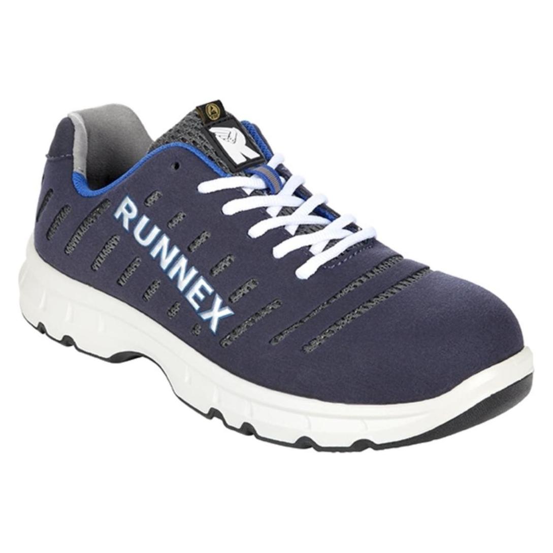 BIG Arbeitsschutz S1P-ESD-Sicherheitshalbschuhe blau/weiss/grau,Gr.37 (S1P, 37) (228247)