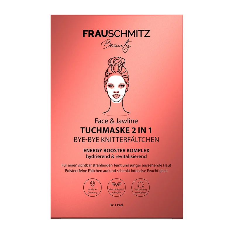 FrauSchmitz Beauty Gesichtstuchmaske Face & Jawline, 3 Stück A241001-1
