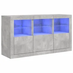 Helloshop26 - Buffet Sideboard Kommode Kleiderschrank Aufbewahrungsmöbel Organizer für Küche Wohnzimmer Lounge mit LED-Beleuchtung 02_0029974